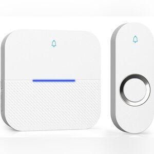 AIDA Lighted Wireless Waterproof Doorbell 1,000ft Range, 58 Doorbell Chimes -NWT